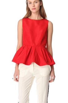 Tibi Faille Peplum Shell - Lyst