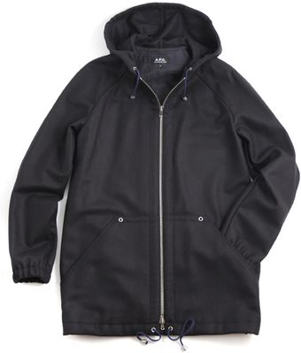 A.P.C. Apc Eyelet Parka Navy - Lyst