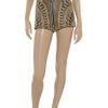Balmain Embellished Leather Shorts in Gold - Lyst