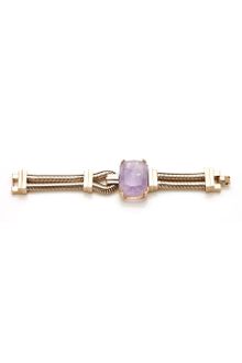 House Of Lavande Jeweled Knot Purple Amethyst Loop Bracelet - Lyst