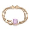 House Of Lavande Jeweled Knot Purple Amethyst Loop Necklace in Purple (light gold) - Lyst