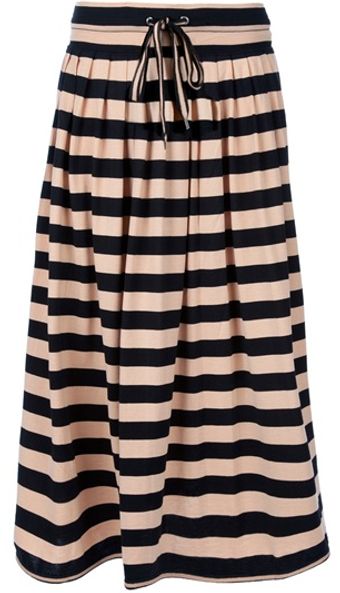 Marc By Marc Jacobs Striped Skirt - Lyst