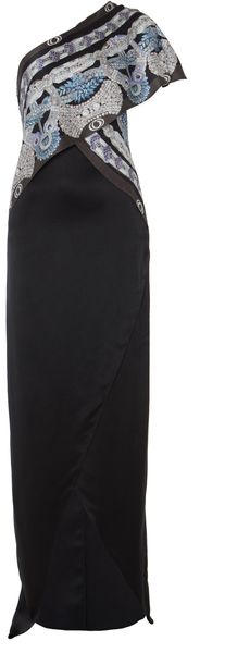 Temperley London Long Panelled Foulard Print Dress - Lyst