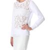 Tibi Sigrid Lace Sweatshirt in White - Lyst