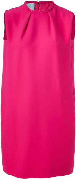 Valentino Fuchsia Silk Dress - Lyst