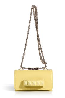 Valentino Soft Yellow Leather Tonal Rockstud Shoulder Bag - Lyst
