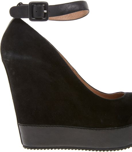 low black wedges with ankle strap