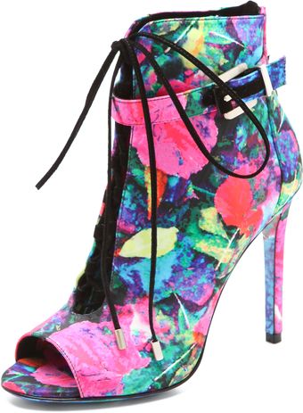 B Brian Atwood Linford Floral Booties - Lyst