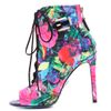 B Brian Atwood Linford Floral Booties in Multicolor (pink) - Lyst