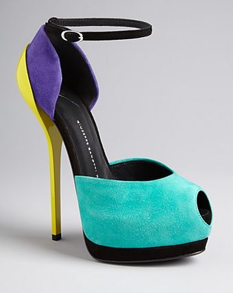 Giuseppe Zanotti Peep Toe Ankle Strap Platform Pumps Sharon - Lyst