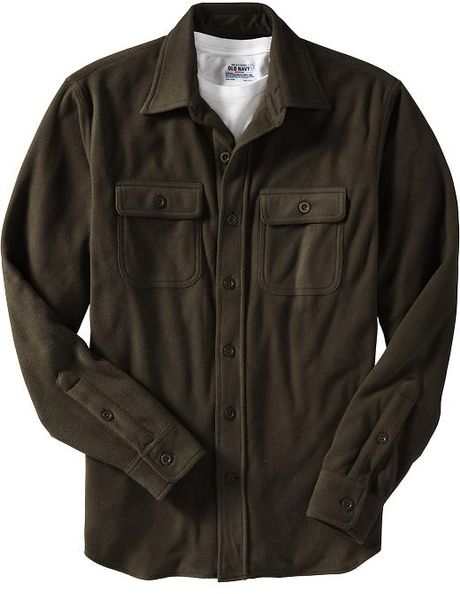 Old Navy Performance Fleece Shirt Jacket in Gray for Men (pencil lead ...