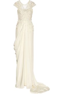 Temperley London Laelia Floralappliquéd Silk Crepe De Chine Gown - Lyst