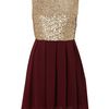 Tfnc Sequin Sarah High Low Dress in Gold - Lyst