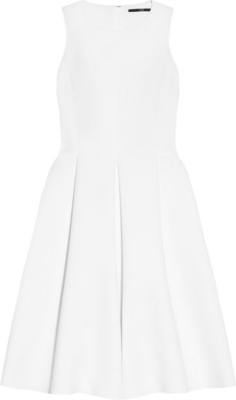 Tibi Pleated Neoprene Dress - Lyst
