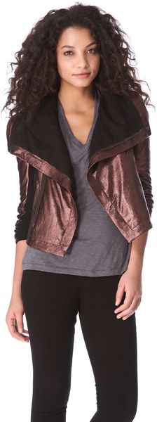 Veda Max Foil Leather Jacket - Lyst