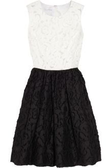 Oscar de la Renta Floral Cotton Blend Organza Dress - Lyst