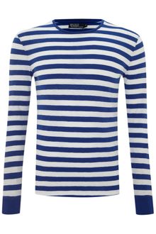 Polo Ralph Lauren Long Sleeved Striped Crew Neck Tshirt - Lyst