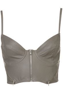 Topshop Zip Front Bralet - Lyst