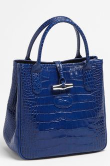 Longchamp Roseau Croc Embossed Tote - Lyst