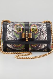 Christian Louboutin Sweet Charity Paisley Python Shoulder Bag - Lyst