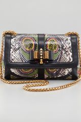 Christian Louboutin Sweet Charity Paisley Python Shoulder Bag