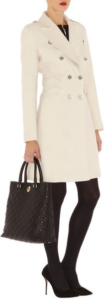 Karen Millen Military Moleskin Coat - Lyst