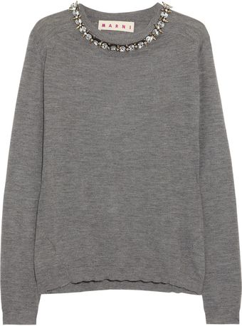 Marni Embellished Cashmere Sweater - Lyst