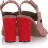 Marni Twotone Suede Sandals in Red - Lyst