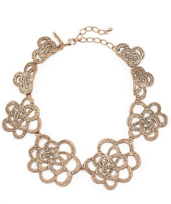 Oscar de la Renta Gardenia Collar Necklace - Lyst