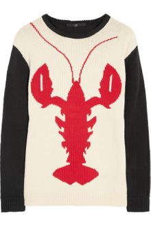 Tibi Lobster Intarsia Cotton Sweater - Lyst