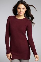 Autumn Cashmere Beetroot Cashmere Raw Edge Long Sleeve Sweater