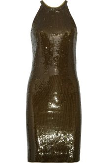 Donna Karan New York Sequined Knitted Cashmere and Silk Blend Dress - Lyst