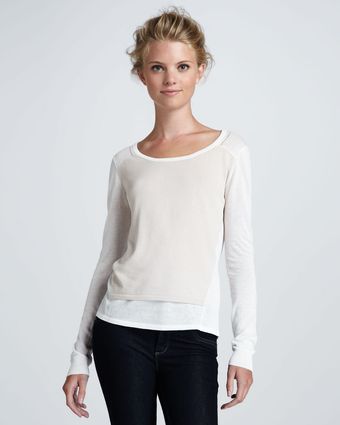 Elizabeth And James Layered Cotton-silk Pullover - Lyst