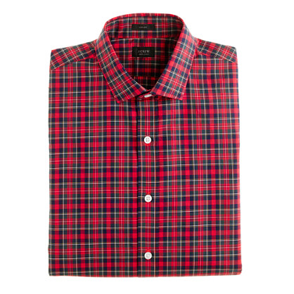 red tartan shirt men