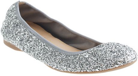 flats glitter ballet silver crew lula metallic shoes bling sparkly flat fling date