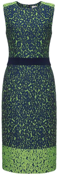Preen Leopard Jacquard Evelyn Dress - Lyst