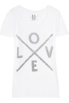 Zoe Karssen Love Cotton and Modalblend Tshirt - Lyst