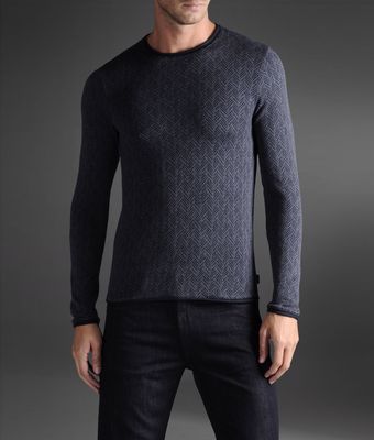 Armani Crewneck Sweater - Lyst