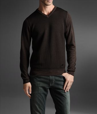 Armani V Neck Sweater - Lyst