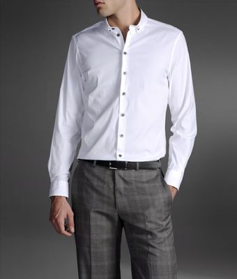 Armani Long Sleeve Shirt - Lyst
