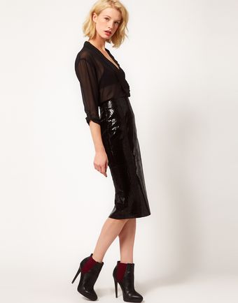 ASOS Collection Premium Skirt in Snake Effect - Lyst