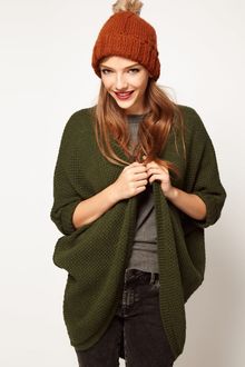 Asos Fleck Yarn Edge To Edge Cardigan - Lyst