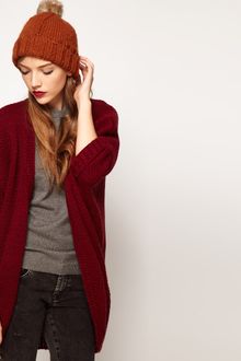 Asos Fleck Yarn Edge To Edge Cardigan - Lyst