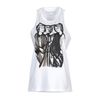 Balenciaga Sleeveless Tshirt in White (maroon) - Lyst