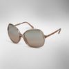 Burberry Round Frame Acetate Sunglasses in Beige (nude) - Lyst