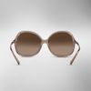 Burberry Round Frame Acetate Sunglasses in Beige (nude) - Lyst