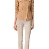 Donna Karan New York Collarless Asymmetrical Zip Jacket in Beige - Lyst