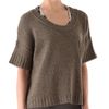 Donna Karan New York Elbow Sleeve Tshirt in Brown - Lyst