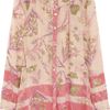 Donna Karan New York Floral Print Cotton and Silk Blend Shirt in Pink (floral) - Lyst