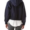 Donna Karan New York Double Zip Hooded Jacket in Blue (indigo) - Lyst